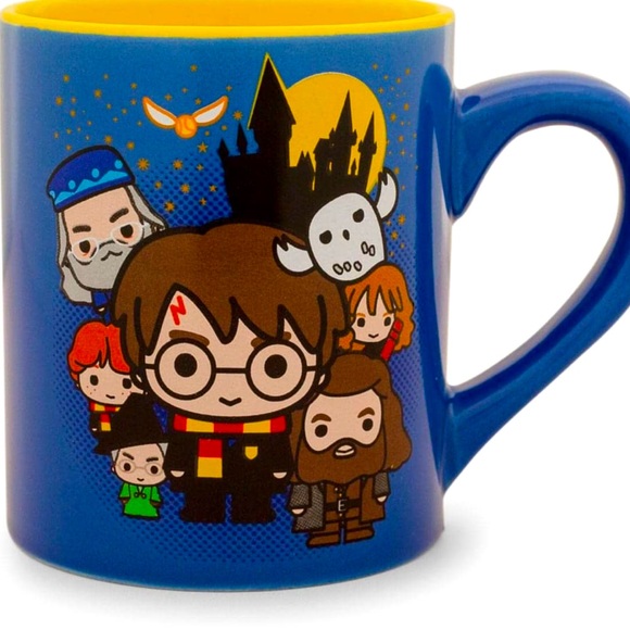NWOT Animated Harry Potter Cartoon Characters 14 oz. Ceramic Mug Collectible Cup - Picture 1 of 8